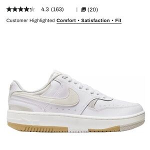 Nike Women’s Low-Top Sneakers in White and Light Beige